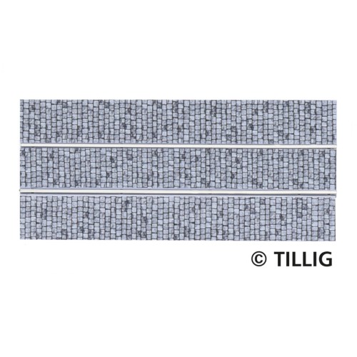 Tillig AKTION 87511 - Straßenbahn Gleis gerade einspurig 105,6 mm - Pflastersteinstruktur