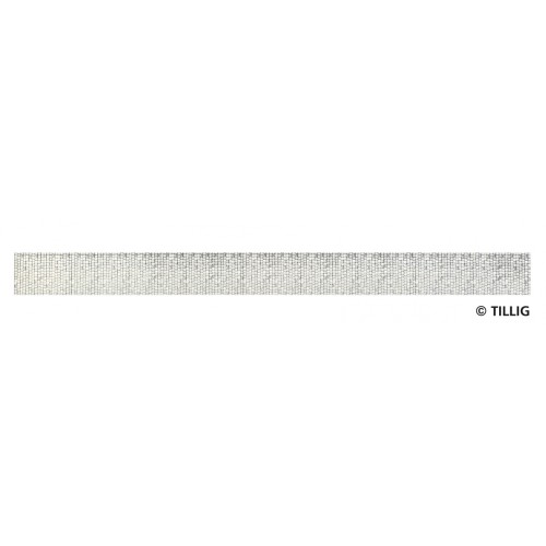 Tillig AKTION 87831 - Bodenfläche gerade Länge 316,8 mm - 2 x Gerade Parallelabstand 27mm - Pflastersteine