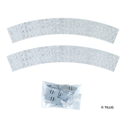 Tillig AKTION 87906 - Bodenfläche Parallelbogen 45° 27 mm - Pflastersteine Tillig AKTION 87906 - Bodenfläche Parallelbogen 45° 27 mm - Pflastersteine